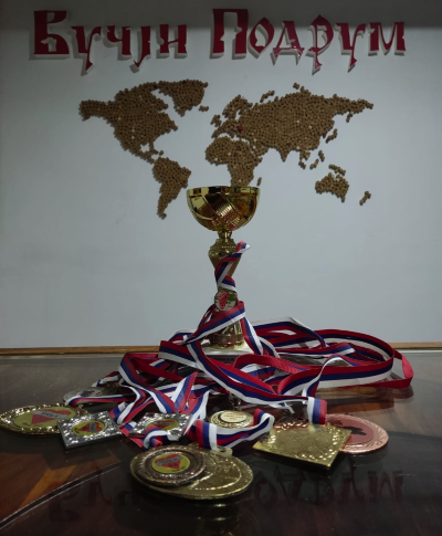 trophy and medals our winery won